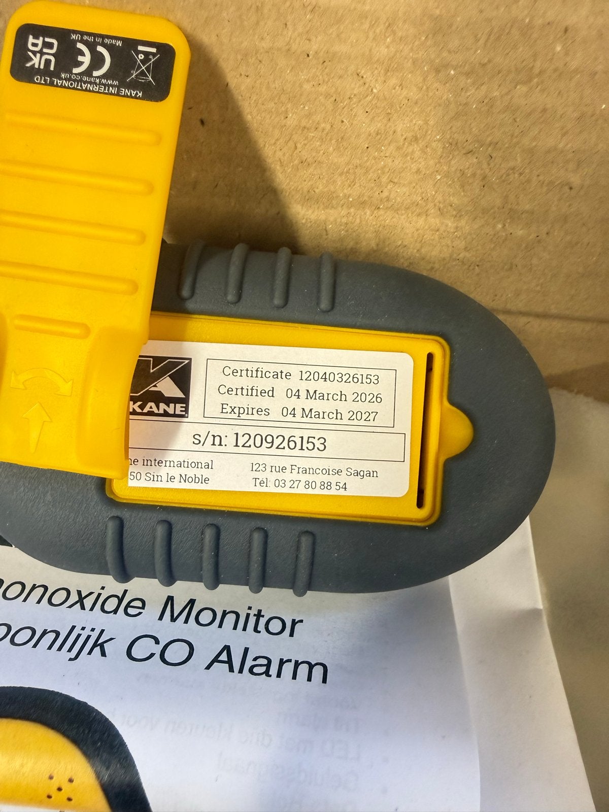 Kane 77 Koolmonoxide Melder met Persoonlijk CO Alarm, Doe-het-zelf en Verbouw, Ophalen, Zo goed als nieuw, Overige meters