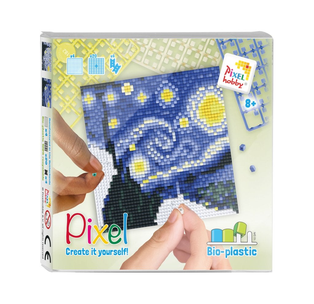Pixelhobby set 44025 sterrennacht Van Gogh 12 x 12 cm, ., Overige thema's, Nieuw, Ophalen of Verzenden