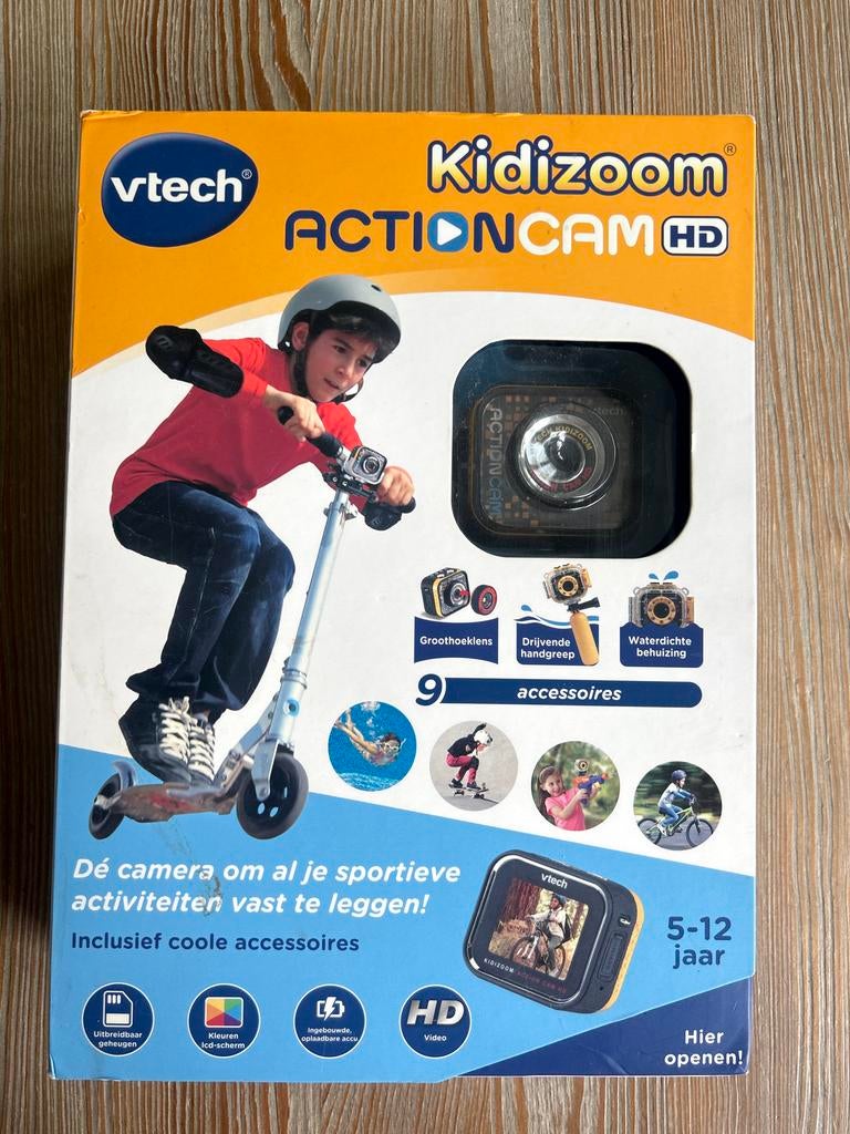 VTech Kidizoom Action Cam HD met accessoires, Ophalen of Verzenden, Gebruikt, 6 jaar of ouder