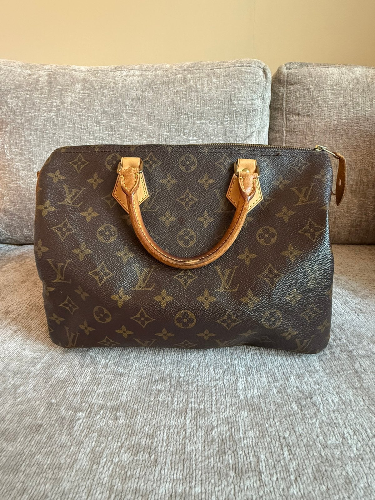 Louis Vuitton Speedy 30 (origineel vintage), Ophalen, Gebruikt, Bruin, Handtas