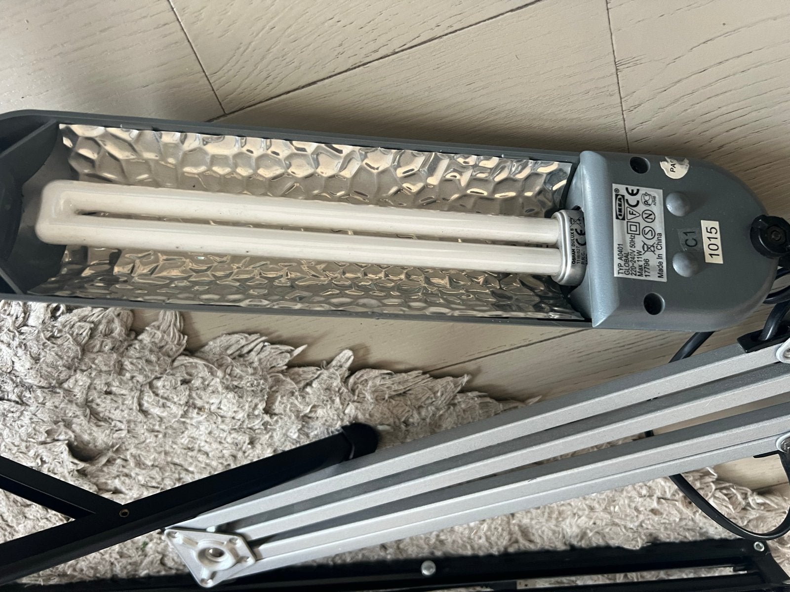 IKEA JANSJÖ LED-werklamp met klem, zilverkleurig, Gebruikt, IKEA, Zilver, Modern