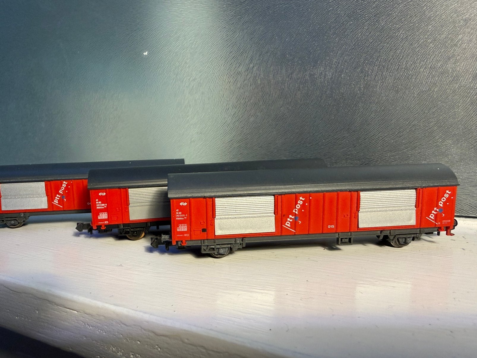 Roco PTT post wagons 3 stuks N spoor, Gelijkstroom, Wagon, Ophalen of Verzenden, Zo goed als nieuw