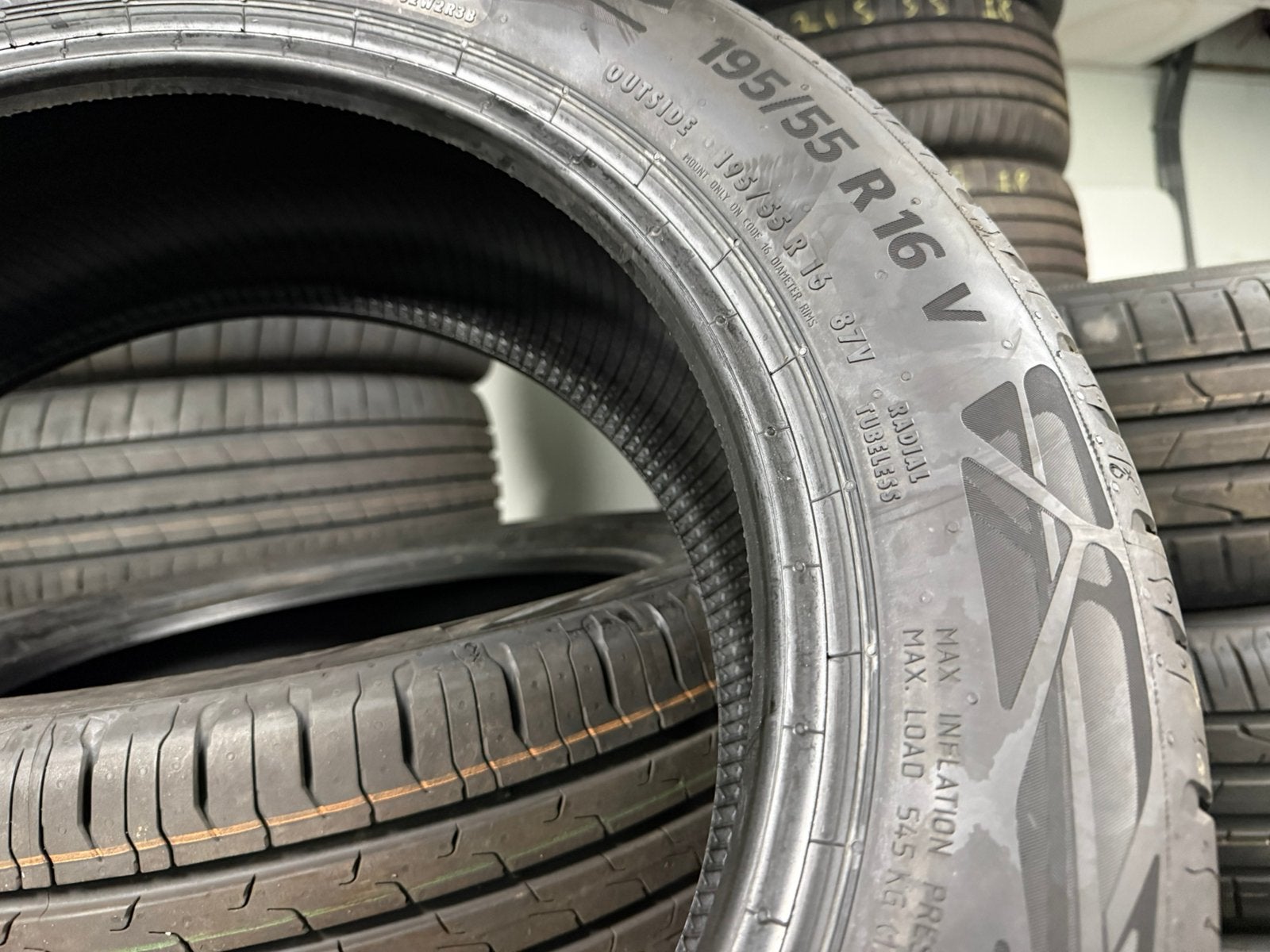 4x 195 55 16 87V Continental Ecocontact 6 NIEUW DOT25/26, 16 inch, Nieuw, Ophalen of Verzenden, Band(en)