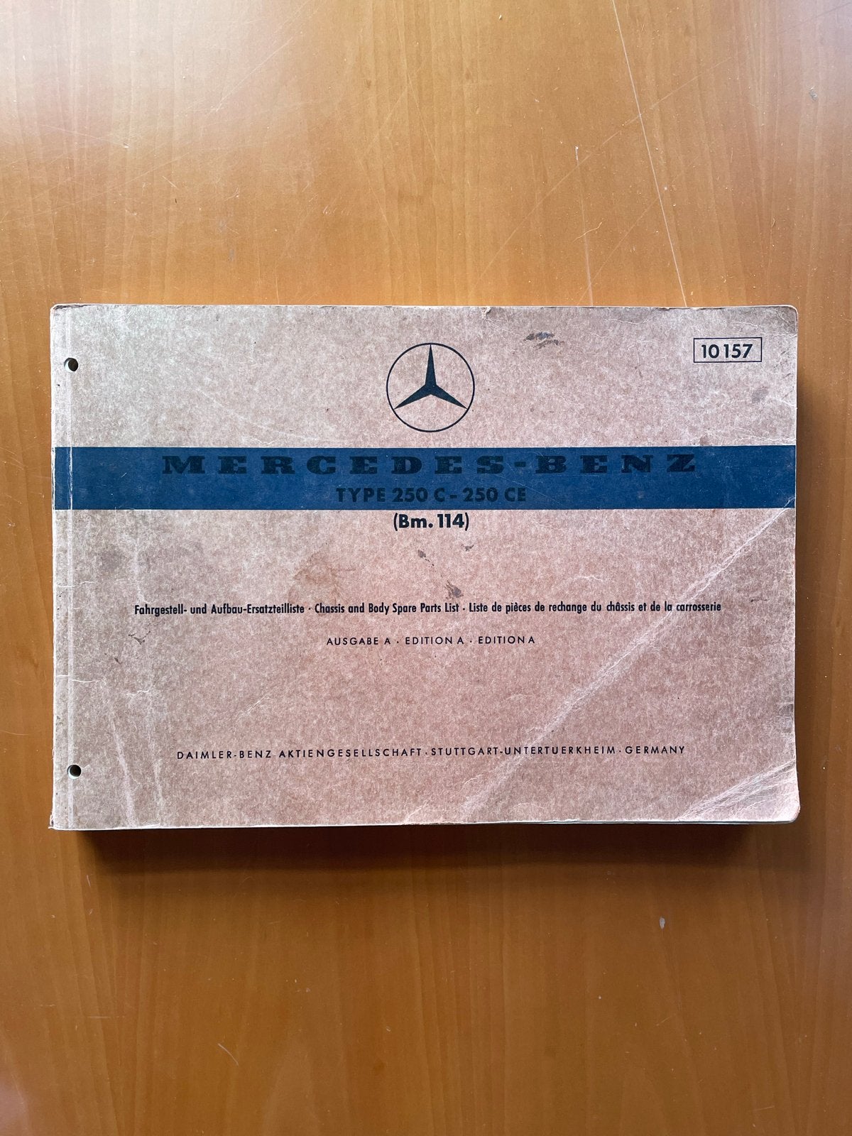 Mercedes 250 C(E) Chassis en onderdelen lijst, Auto-onderdelen, Carrosserie en Plaatwerk, Ophalen of Verzenden, Gebruikt, Mercedes-Benz