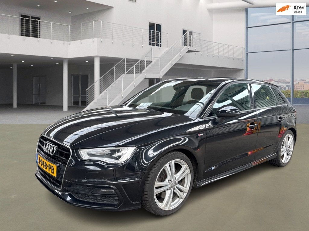 Audi A3 Sportback 1.8 TFSI Ambition Pro Line S AUTOMAAT, Gebruikt, 4 cilinders, Leder en Stof, Zwart