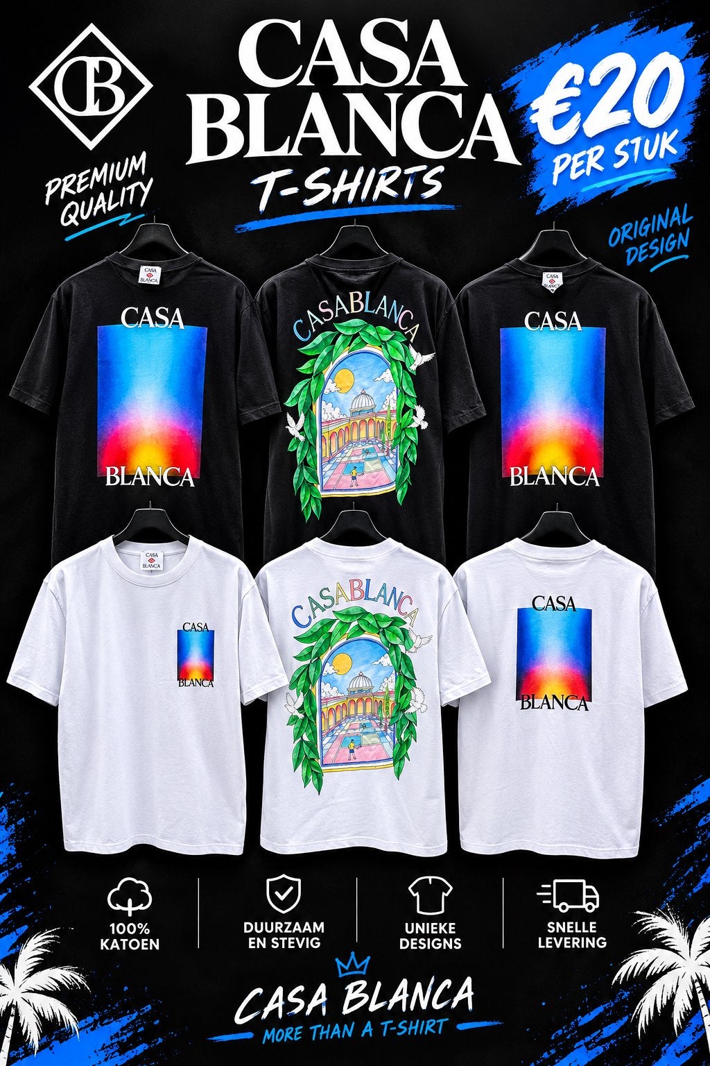 Casablanca T-shirts - Diverse Designs en Kleuren, Kleding | Heren, Ophalen of Verzenden, Nieuw, Overige maten, Meerkleurig
