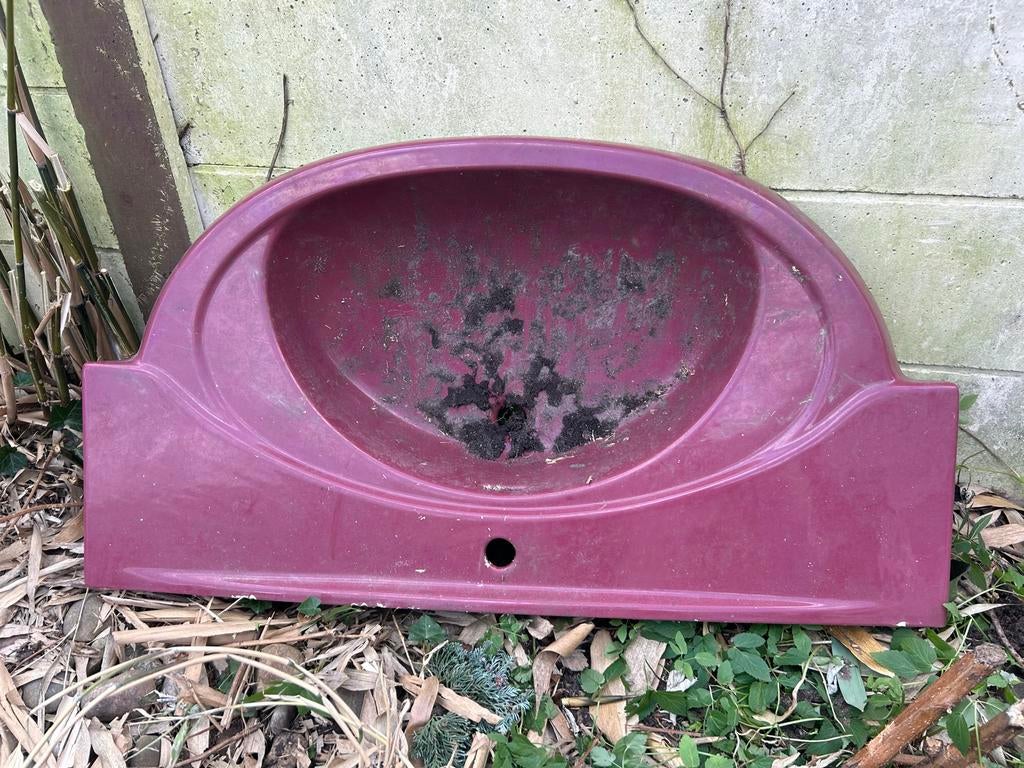 Vintage wasbak, Doe-het-zelf en Verbouw, Sanitair, Ophalen, Gebruikt, Steen, Wastafel