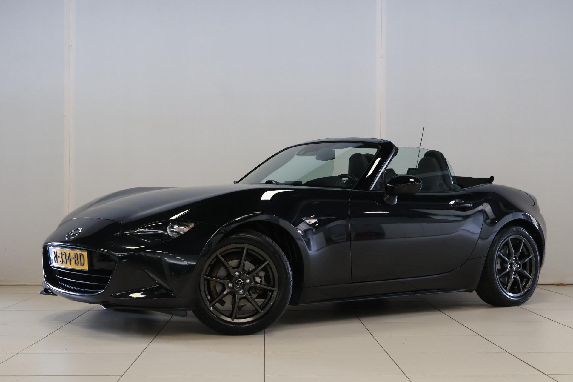 Mazda MX-5 1.5 SkyActiv-G 131 TS+ | Leder | Navigatie | Crui, Voorwielaandrijving, 4 cilinders, Cabriolet, Zwart
