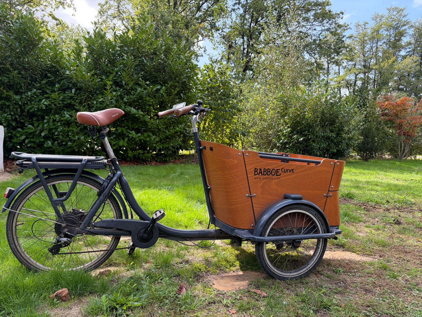 Babboe bakfiets e-curve, 4 kinderen of meer, Gebruikt, Elektrisch, Schijfrem