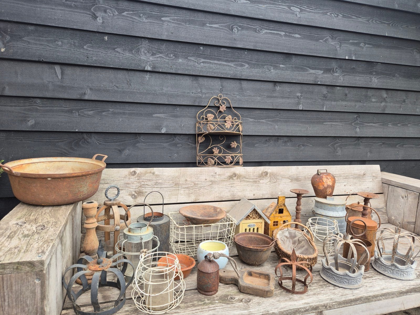 heel veel brocante landelijk accessoires hout ijzer roest, Ophalen