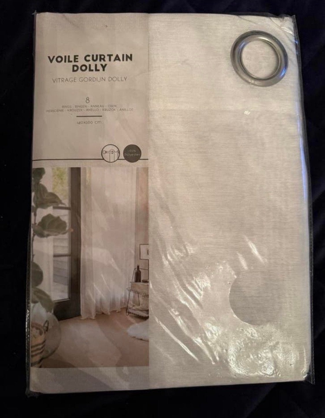 Nieuwe Vitrage Gordijn Dolly 140x300 cm - Wit, Vitrage, Verzenden, Wit, Nieuw