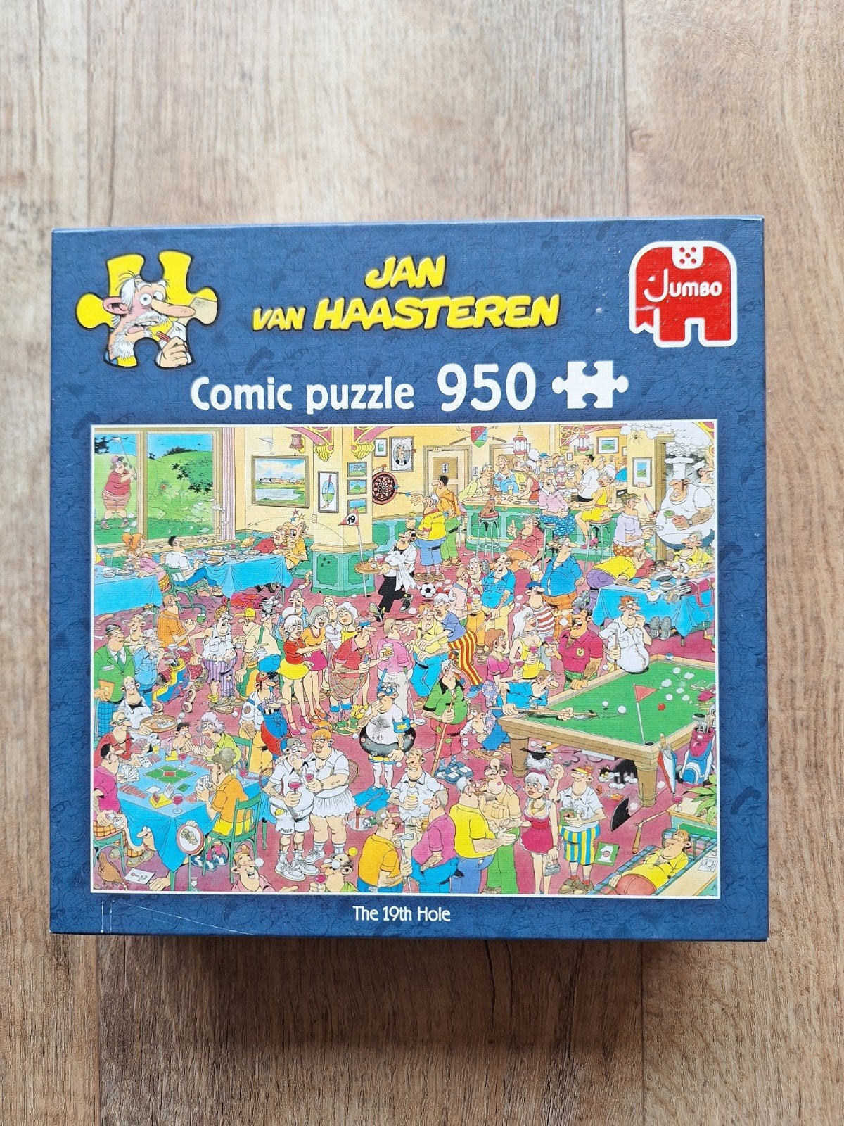 Jan van Haasteren, De 19de Hole - 950 st puzzel + poster, Hobby en Vrije tijd, Denksport en Puzzels, Ophalen of Verzenden, 500 t/m 1500 stukjes