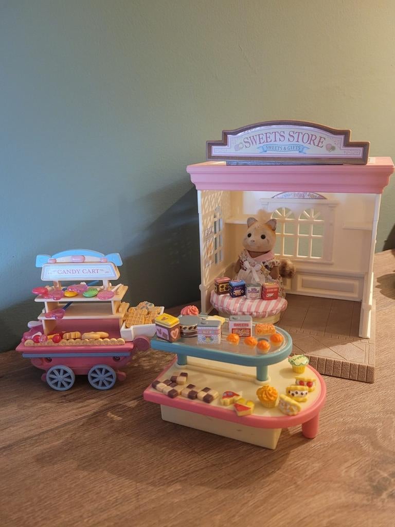 Sylvanian Family snoepwinkel en snoepkraam, Ophalen