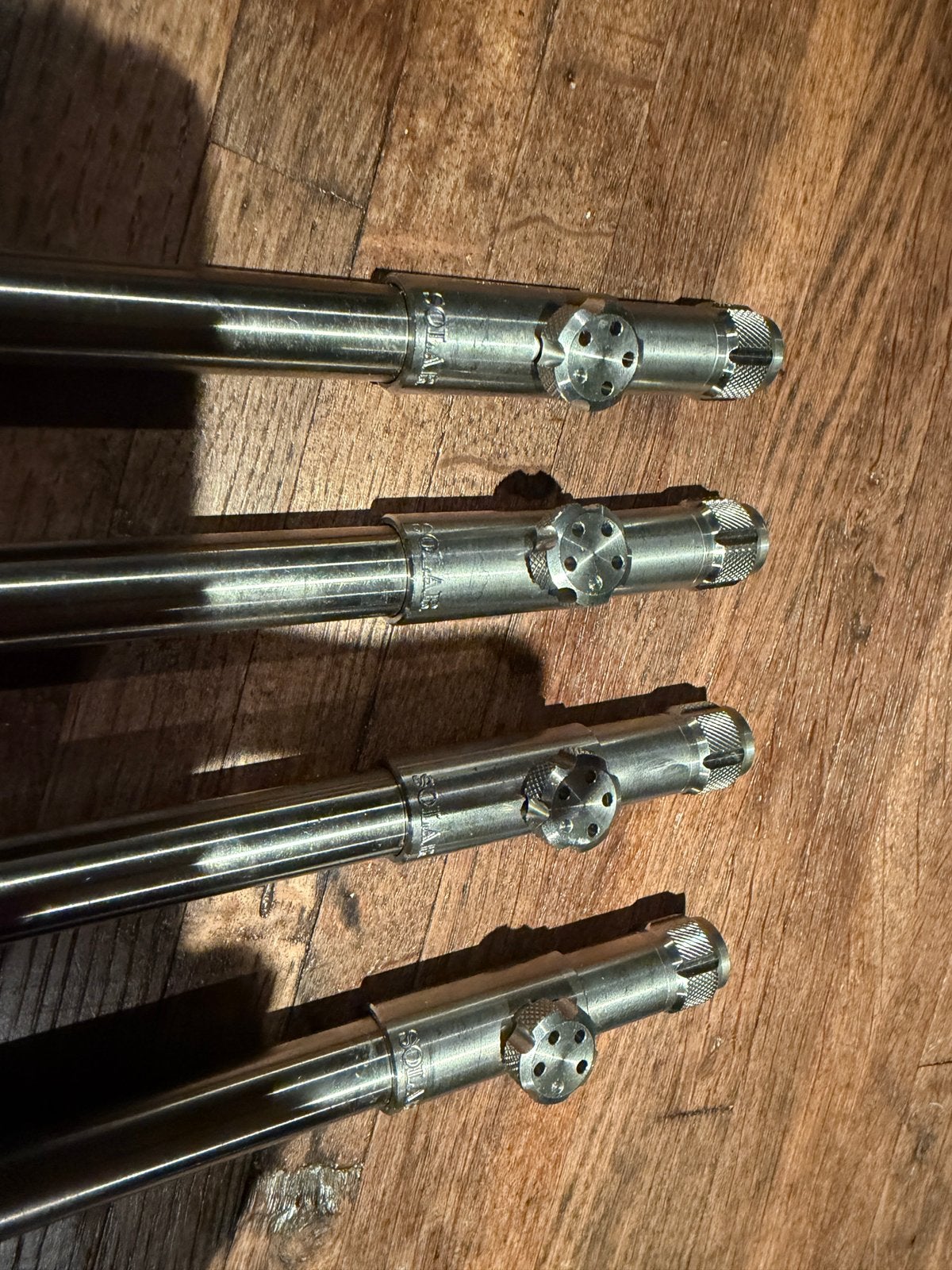 Solar pro lock  steuntjes 4 stuks 42 cm zgan, Watersport en Boten, Hengelsport | Karpervissen, Ophalen, Zo goed als nieuw, Overige typen