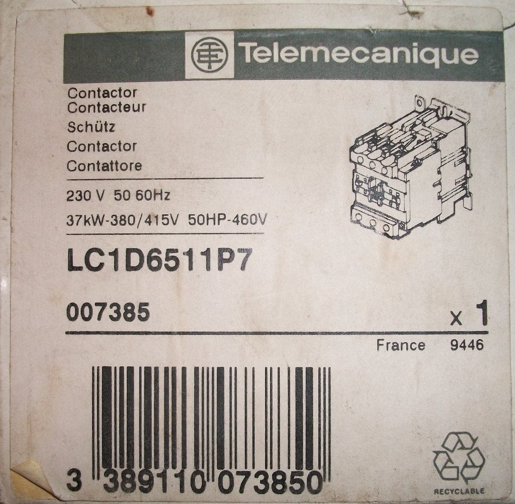 relais  LC1D6511P7   37kw   65A, Ophalen of Verzenden, Nieuw