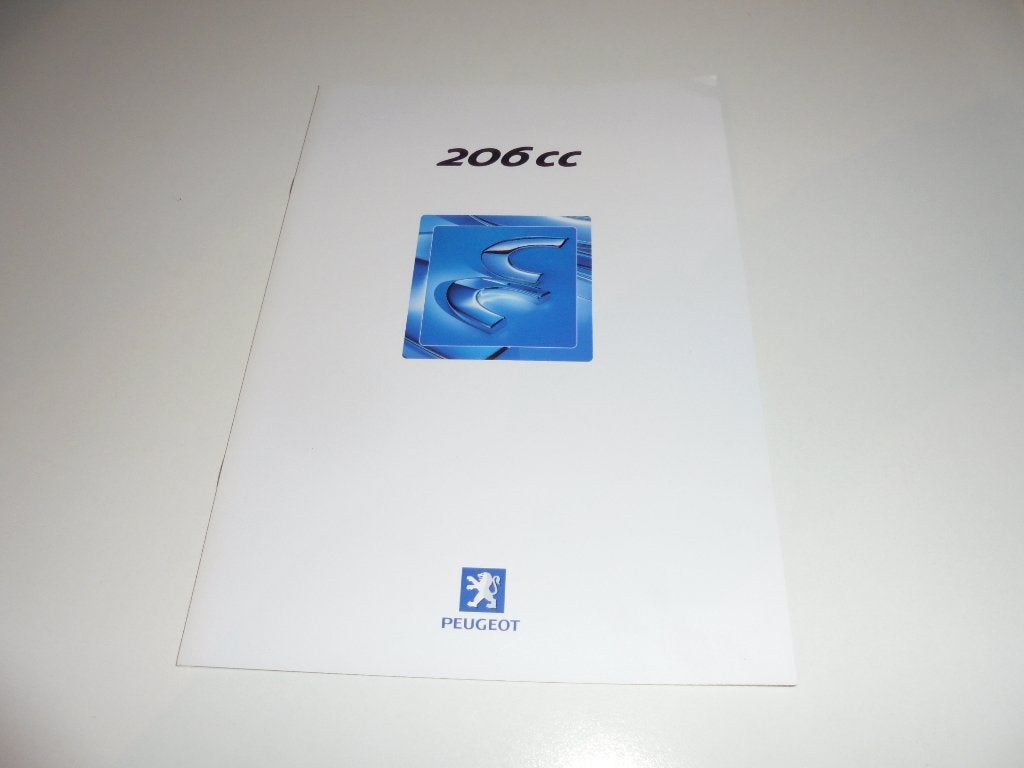 brochure Peugeot 206 CC modellen 2002, Ophalen of Verzenden, Nieuw, Peugeot