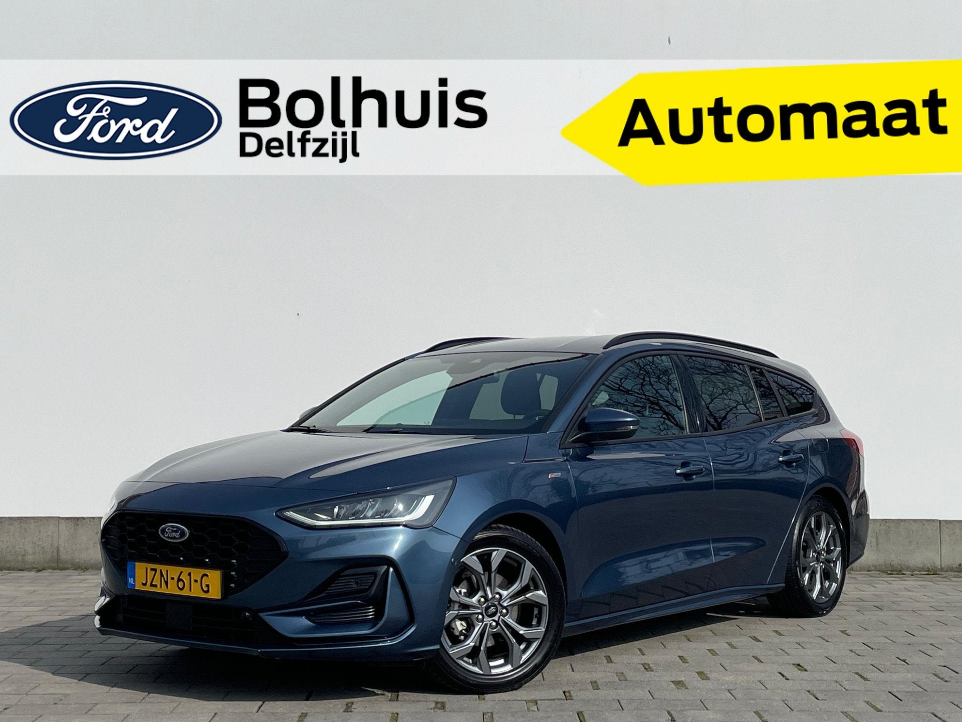 Ford FOCUS Wagon ST-line Ecoboost Hybrid 155 pk | Winter Pac, Stof, Gebruikt, 1404 kg, Blauw