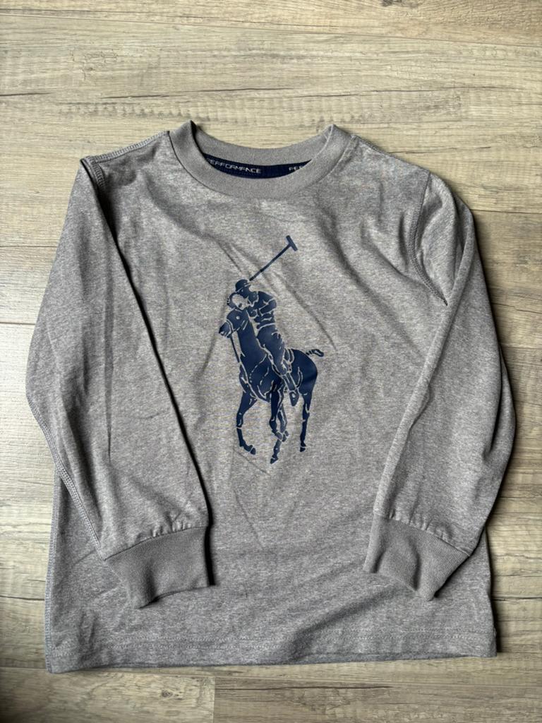 Polo Ralph Lauren Performance Longsleeve Grijs Maat 110/5T, Kinderen en Baby's, Kinderkleding | Maat 110, Ophalen of Verzenden