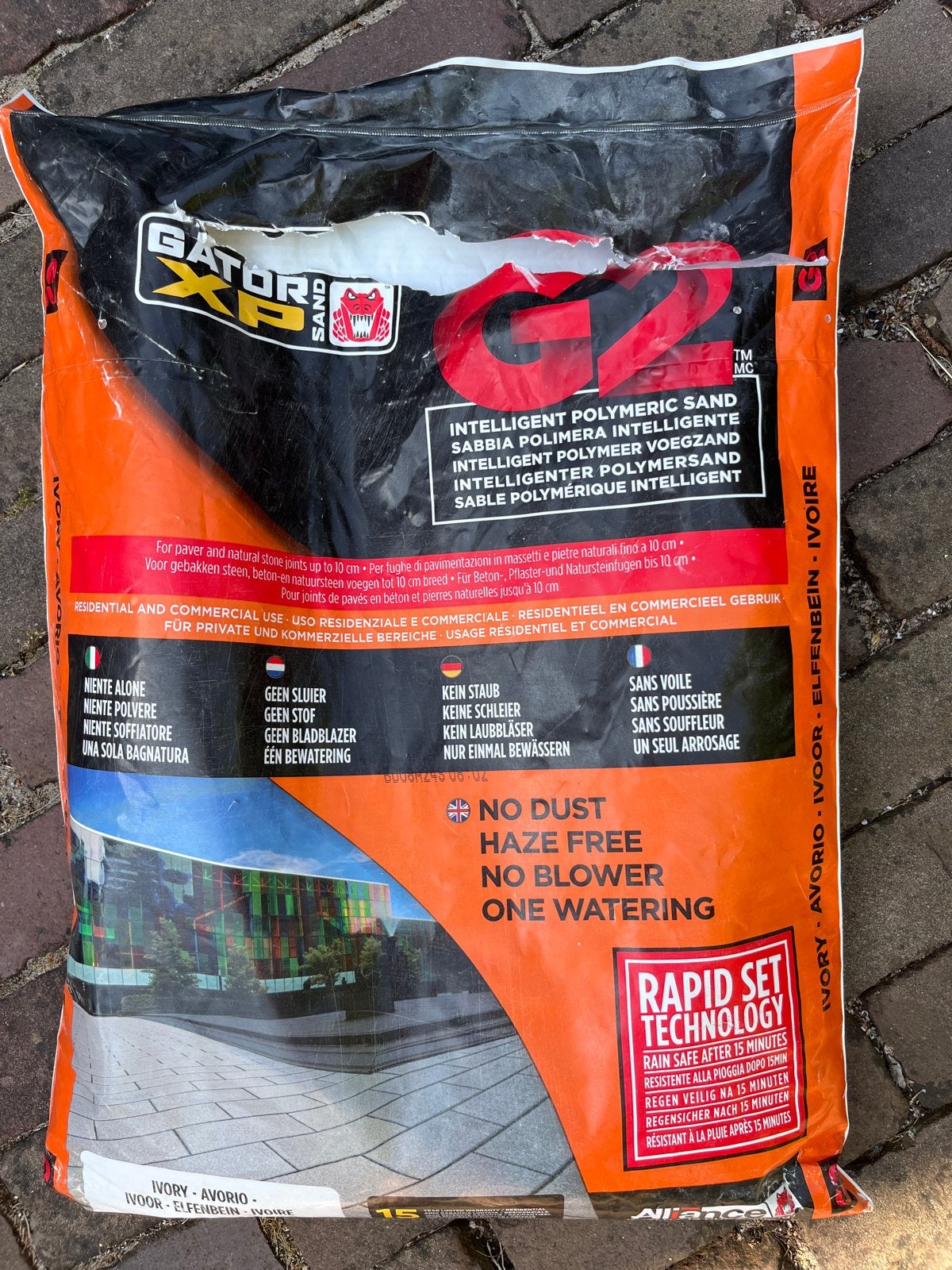 Polymeerzand Gator XP G2 - 1 zak ongeopend, 1 zak 25%, Ophalen, Zo goed als nieuw, Voegzand