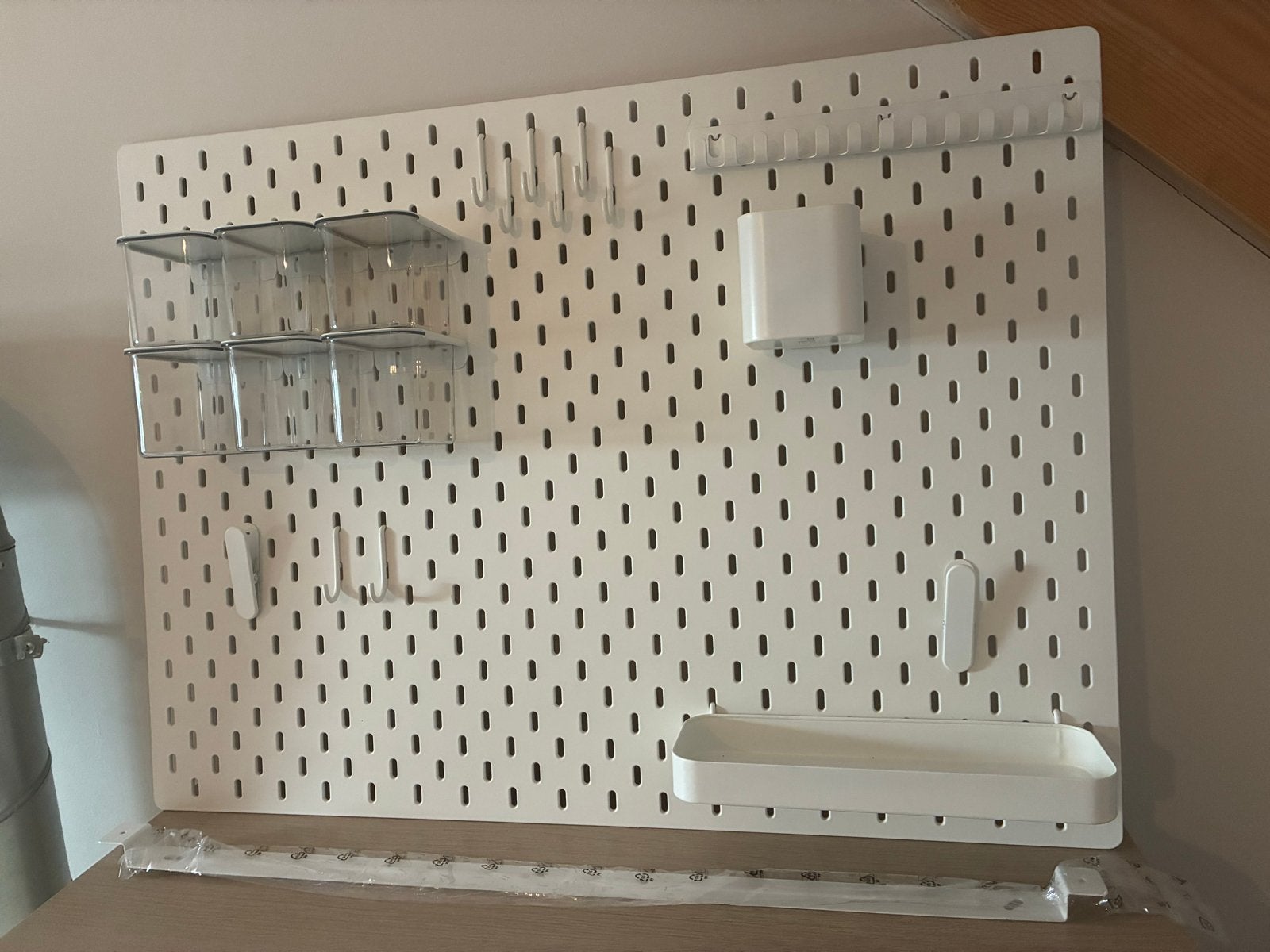 NIEUW  IKEA SKÅDIS Opbergbord met accessoires, Ophalen, Metaal, Nieuw, Wandbord of Wandpaneel