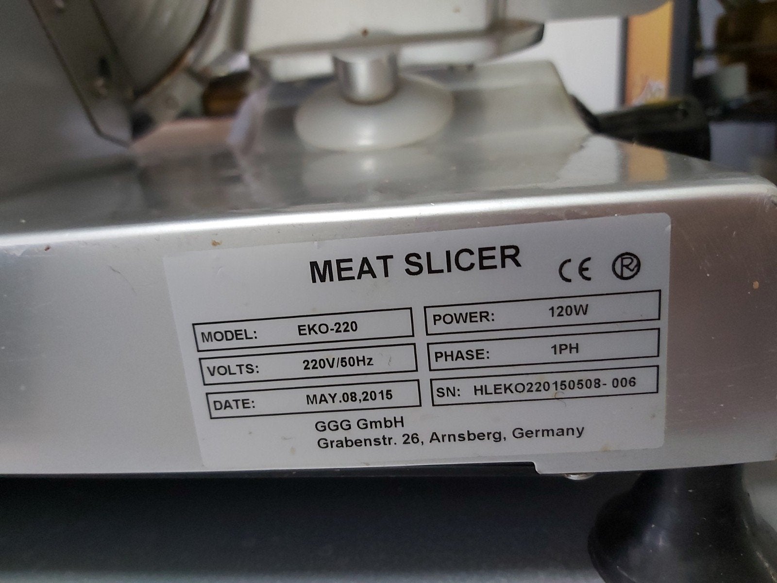 Meat slicer, Ophalen, Gebruikt