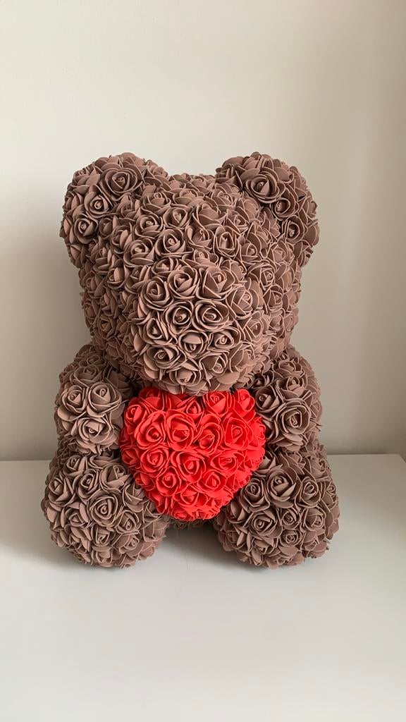 Rozenbeer 40cm met doos - Perfect cadeau!, Ophalen of Verzenden, Zo goed als nieuw