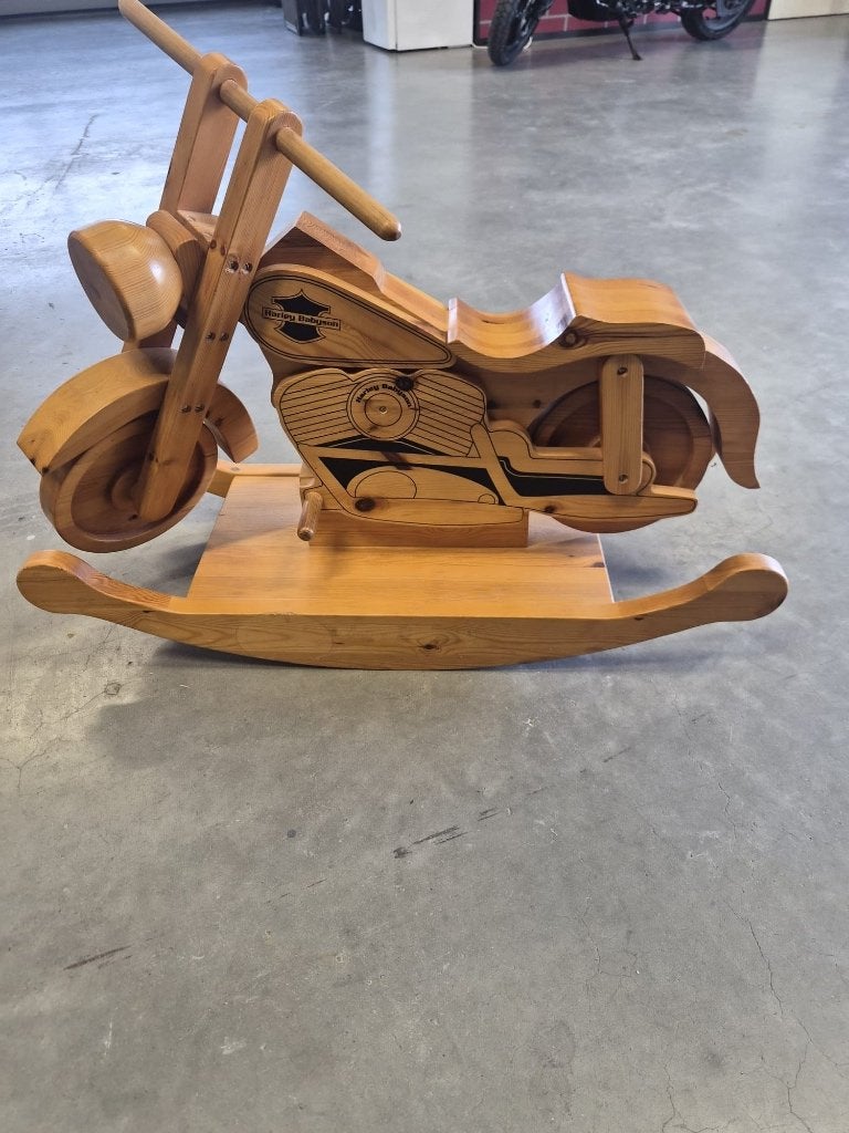Harley Babyson houten schommelmotor – handgemaakt – uniek, Kinderen en Baby's, Ophalen of Verzenden, Gebruikt