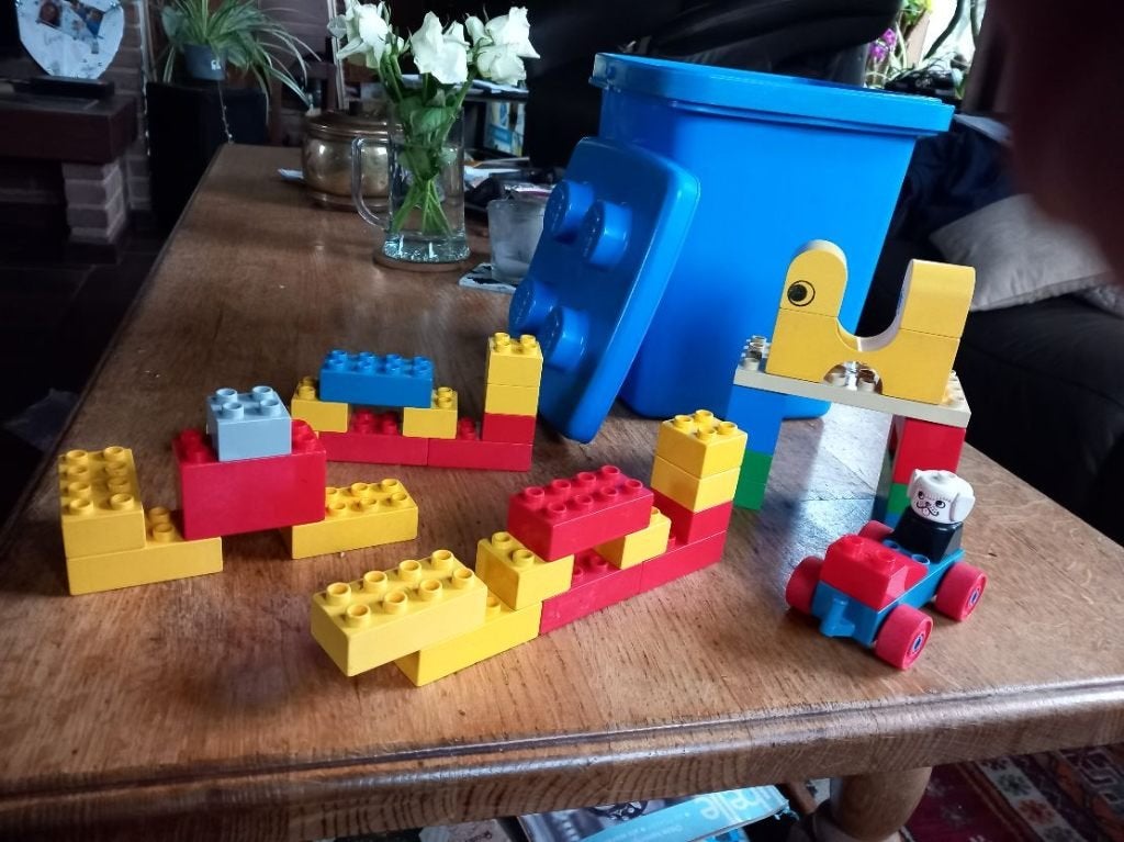 Lego duplo in lego - opbergbak,, Kinderen en Baby's, Speelgoed | Duplo en Lego, Ophalen of Verzenden, Gebruikt, Duplo