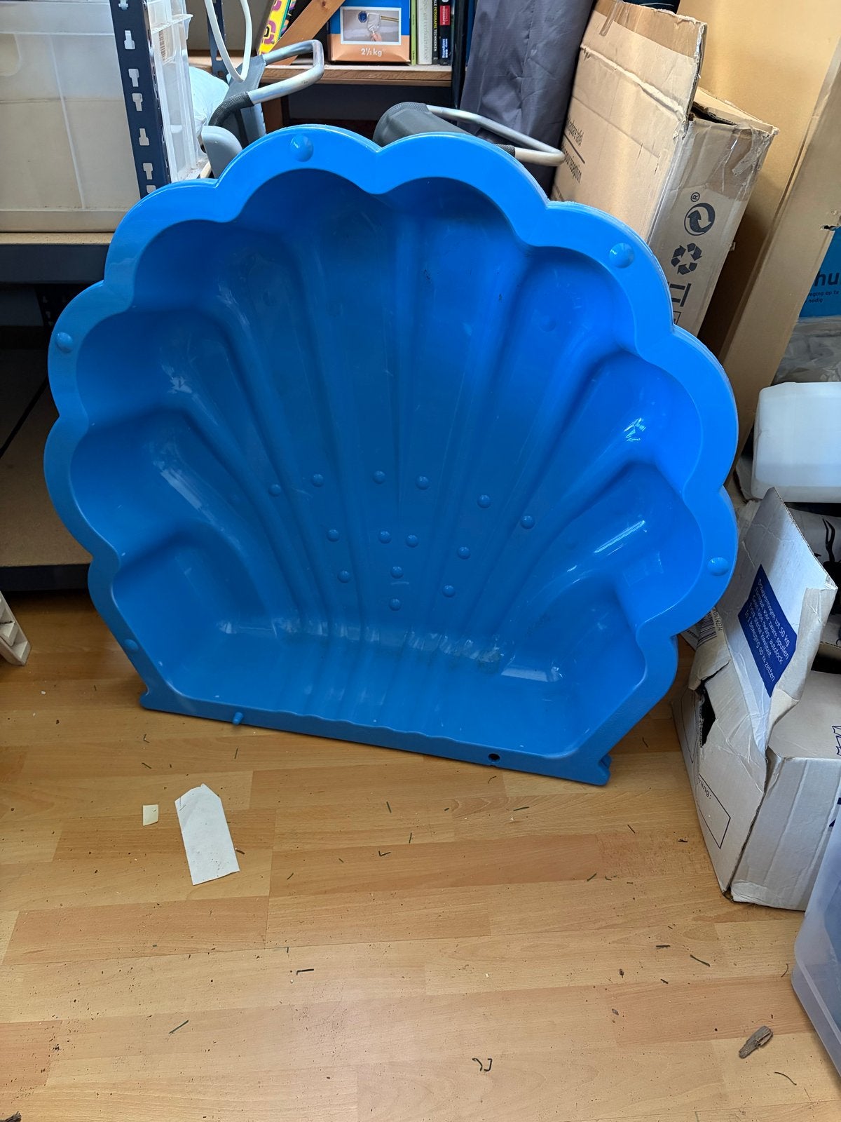 Blauwe schelp zandbak/zwembadje voor kinderen, Ophalen, Gebruikt
