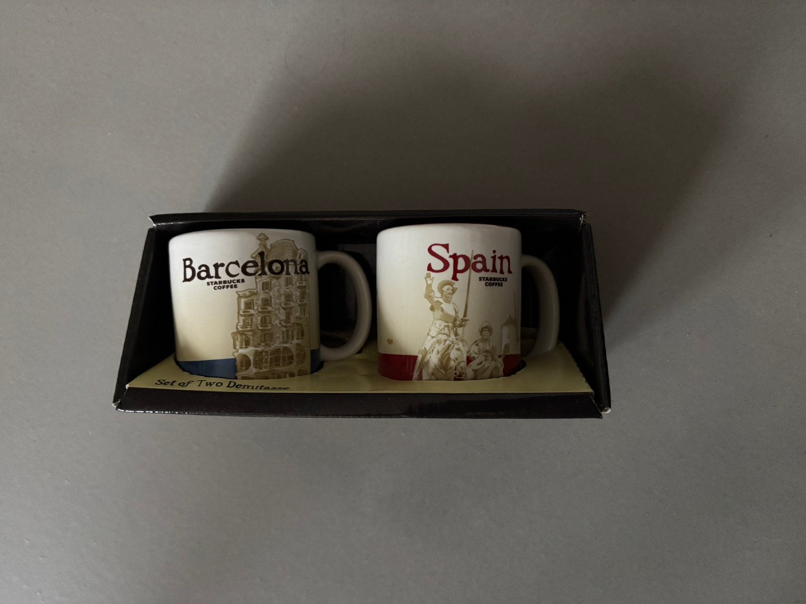 Starbucks espresso Spain (Spanje) en Barcelona demitasse set, Ophalen of Verzenden, Zo goed als nieuw