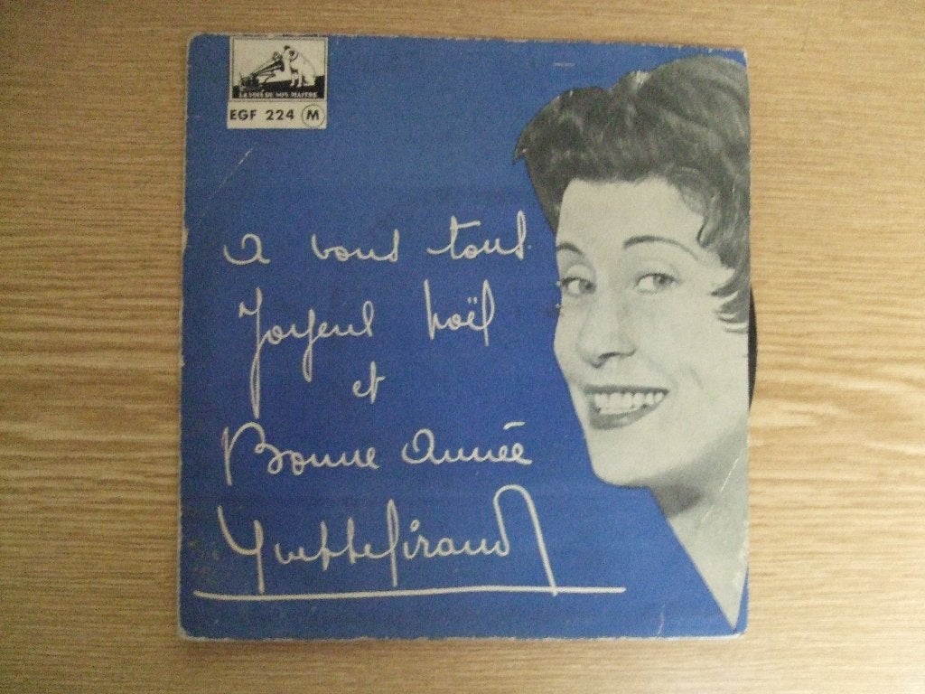 EP   YVETTE GIRAUD    JOYEUX NOEL - DOUCE NUIT - BONNE ANNEE, 7 inch, Ophalen of Verzenden, Zo goed als nieuw, EP