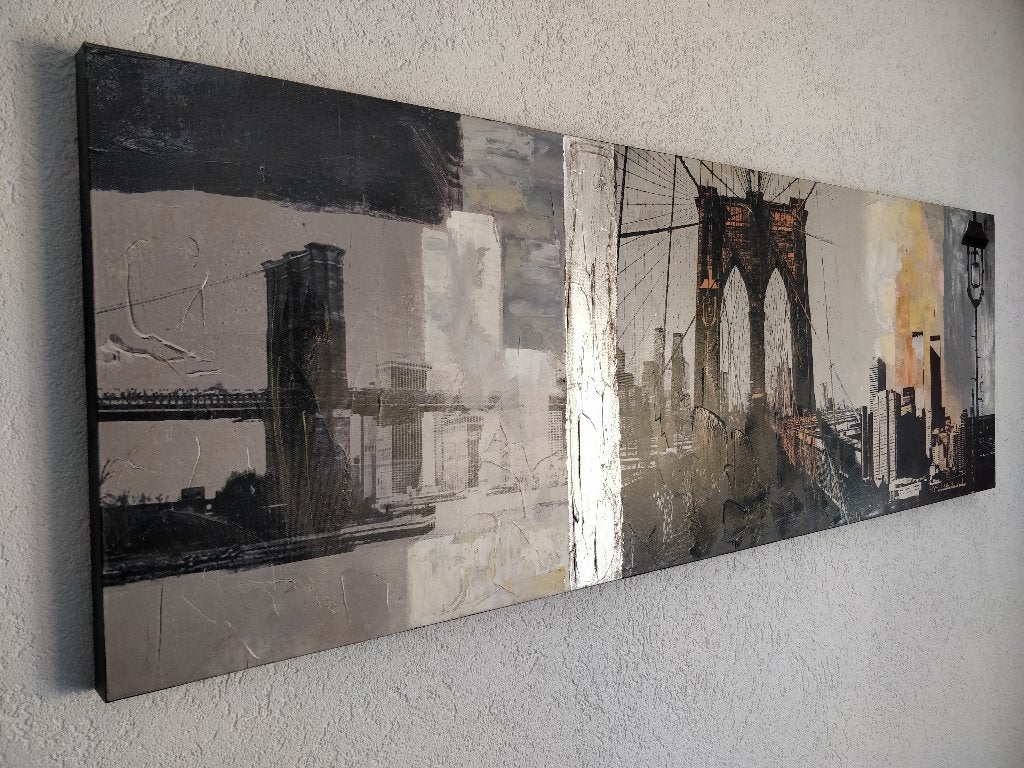 New York canvas print - 150 x 3,8 x 50 cm, Ophalen, 50 – 75, 125 cm of meer, Print