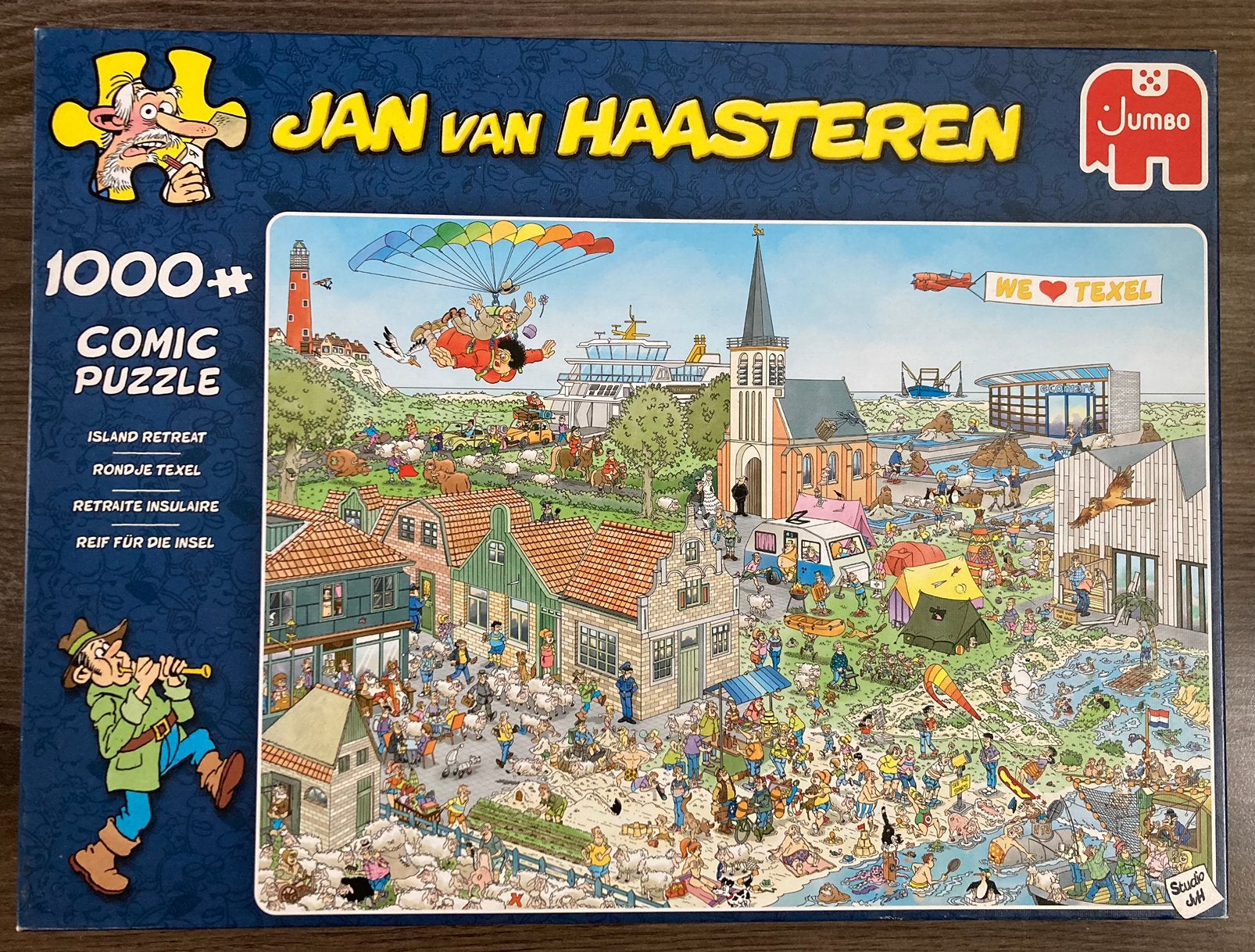 Jan van Haasteren Island Retreat puzzel - 1000 stukjes, Ophalen of Verzenden, Gebruikt