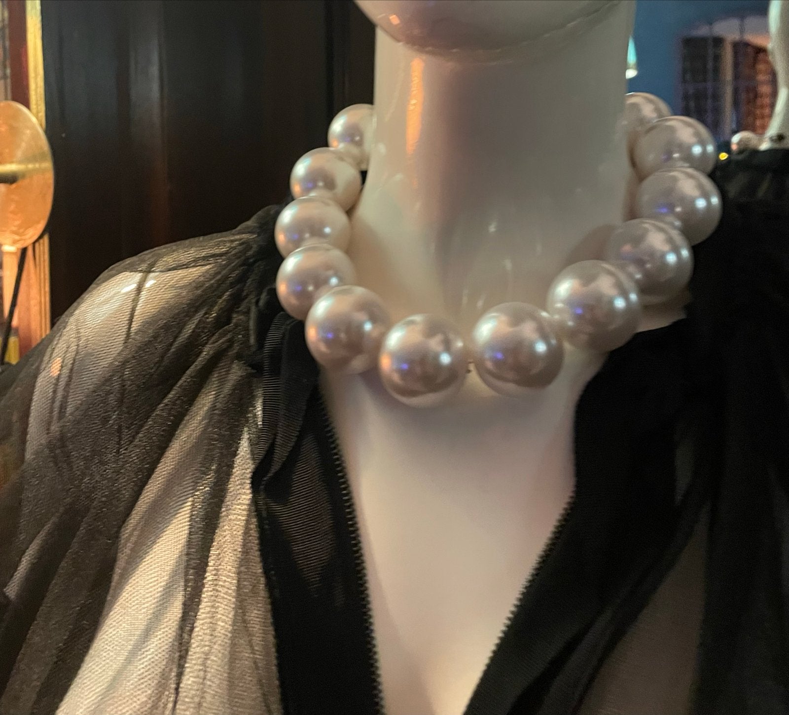 Zara Parelketting Disney collectie., Sieraden, Tassen en Uiterlijk, Kettingen, Verzenden, Zo goed als nieuw, Wit, Overige materialen