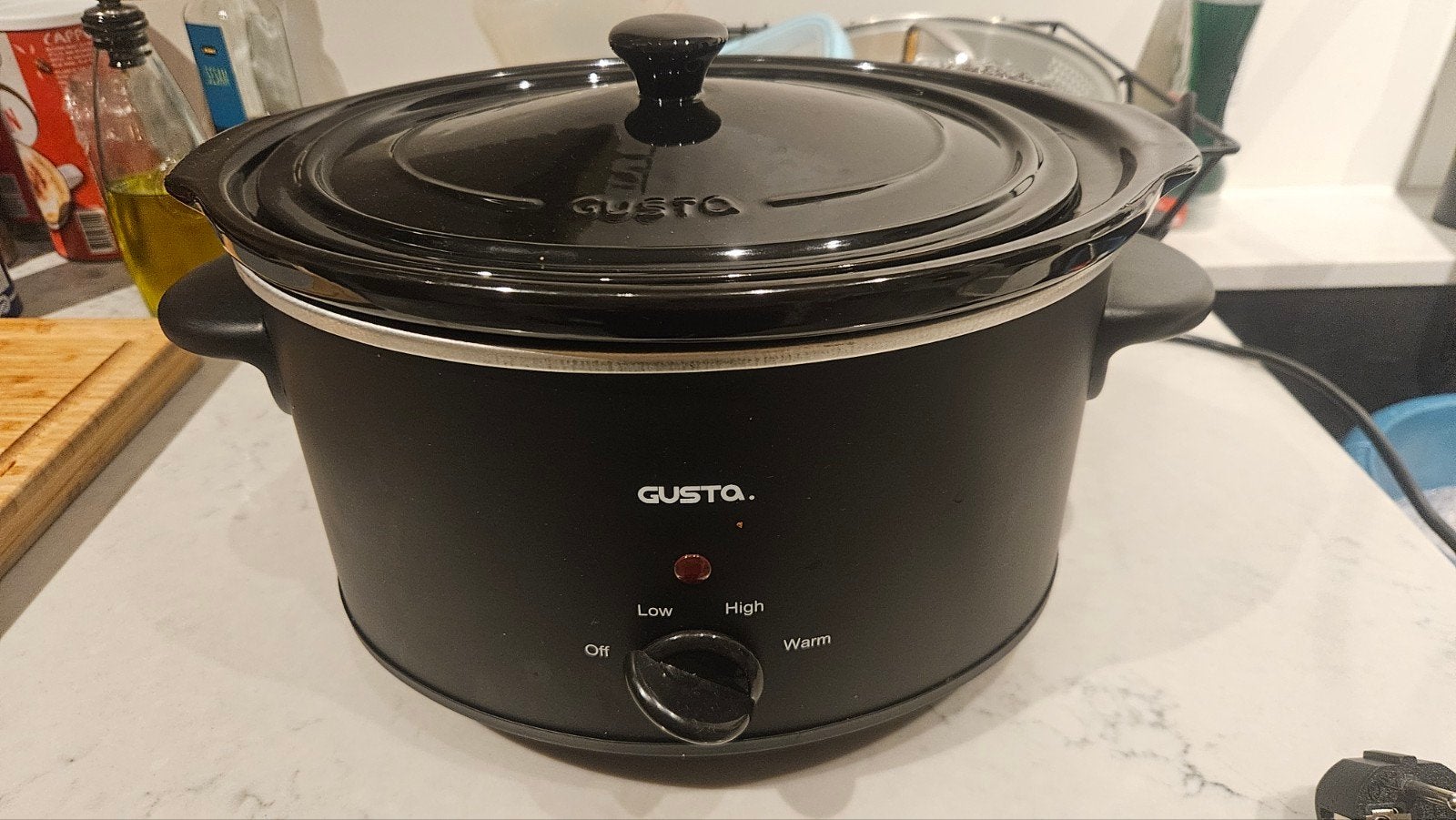 gusta slowcooker met scheur in de pan, Ophalen, Gebruikt