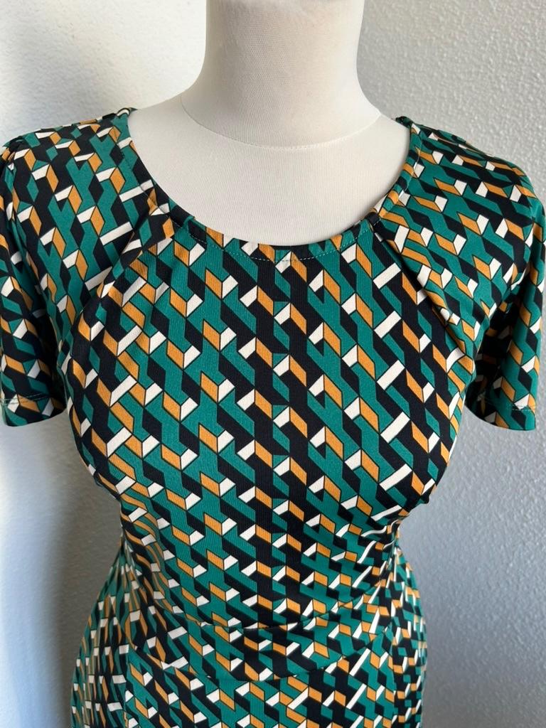 King Louie maat XL geruite mona dress 2682, Maat 46/48 (XL) of groter, Ophalen of Verzenden, Zo goed als nieuw, Knielengte
