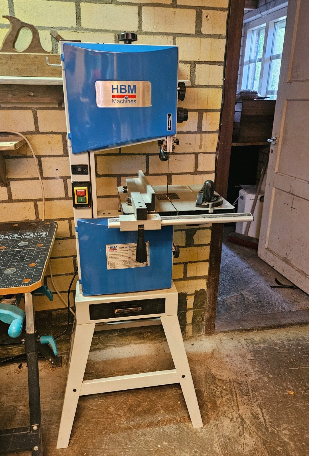 HBM 250 Profi Houtlintzaag - Krachtige lintzaag, Doe-het-zelf en Verbouw, Ophalen, Gebruikt, 70 mm of meer, HBM