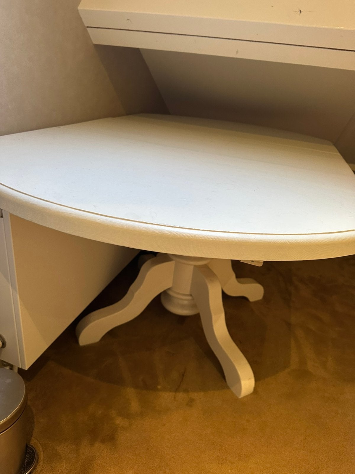 Solide tafel (makkelijk vergroten) met blad grenen geverfd, Ophalen, Gebruikt, 100 tot 150 cm, 50 tot 100 cm