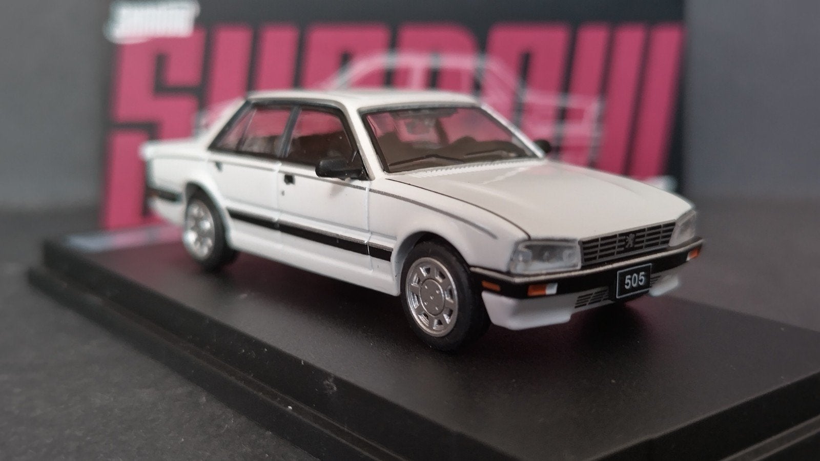 Peugeot 505 Berline Blanc 1:64 Shadow Pol, Hobby en Vrije tijd, Auto, Verzenden, ., Nieuw