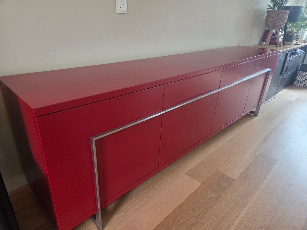 Dressoir Bert Plantagie Vision - donkerrood, Huis en Inrichting, Ophalen, Modern design, Gebruikt, Met lade(s)