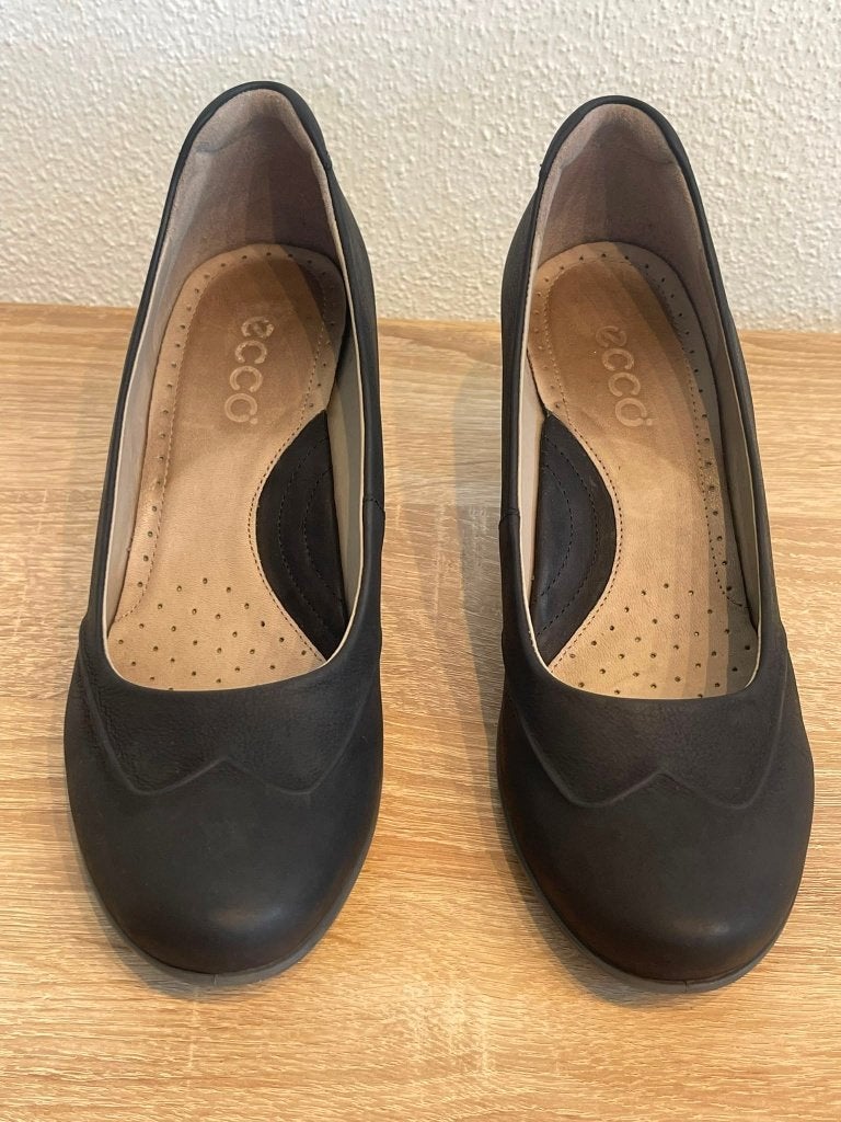 ECCO damespumps maat 38 zwart leer – comfortabele blokhak, Ecco, Ecco, Pumps, Ecco
