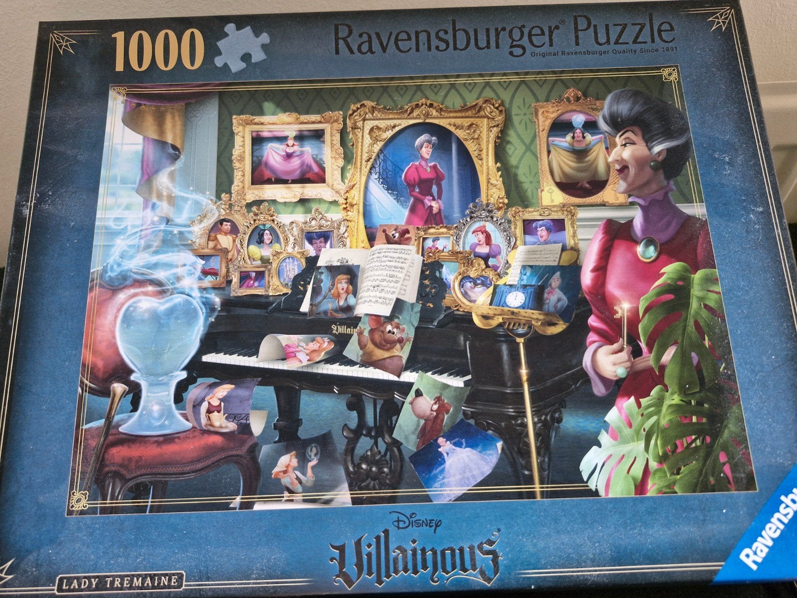 Ravensburger Disney  Lady Tremaine Legpuzzel 1000, Ophalen of Verzenden, 500 t/m 1500 stukjes, Zo goed als nieuw, Legpuzzel