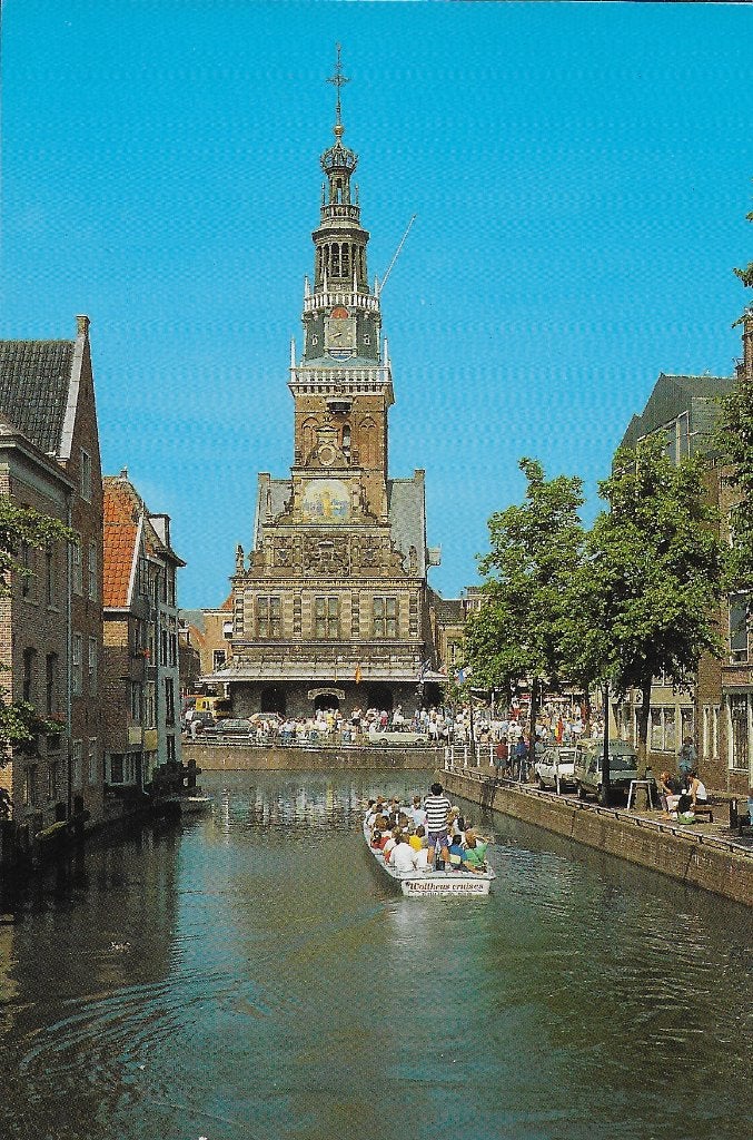 Alkmaar waaggebouw ansichtkaart ( 696 ) gelopen, Ophalen of Verzenden, 1980 tot heden, Gelopen, Noord-Holland