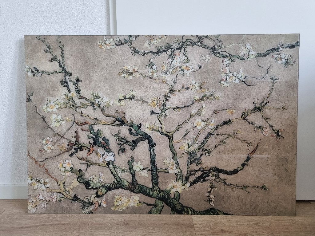 Te koop Schilderij op glas, Antiek en Kunst, Ophalen, Glas, Overige technieken, Bloemen