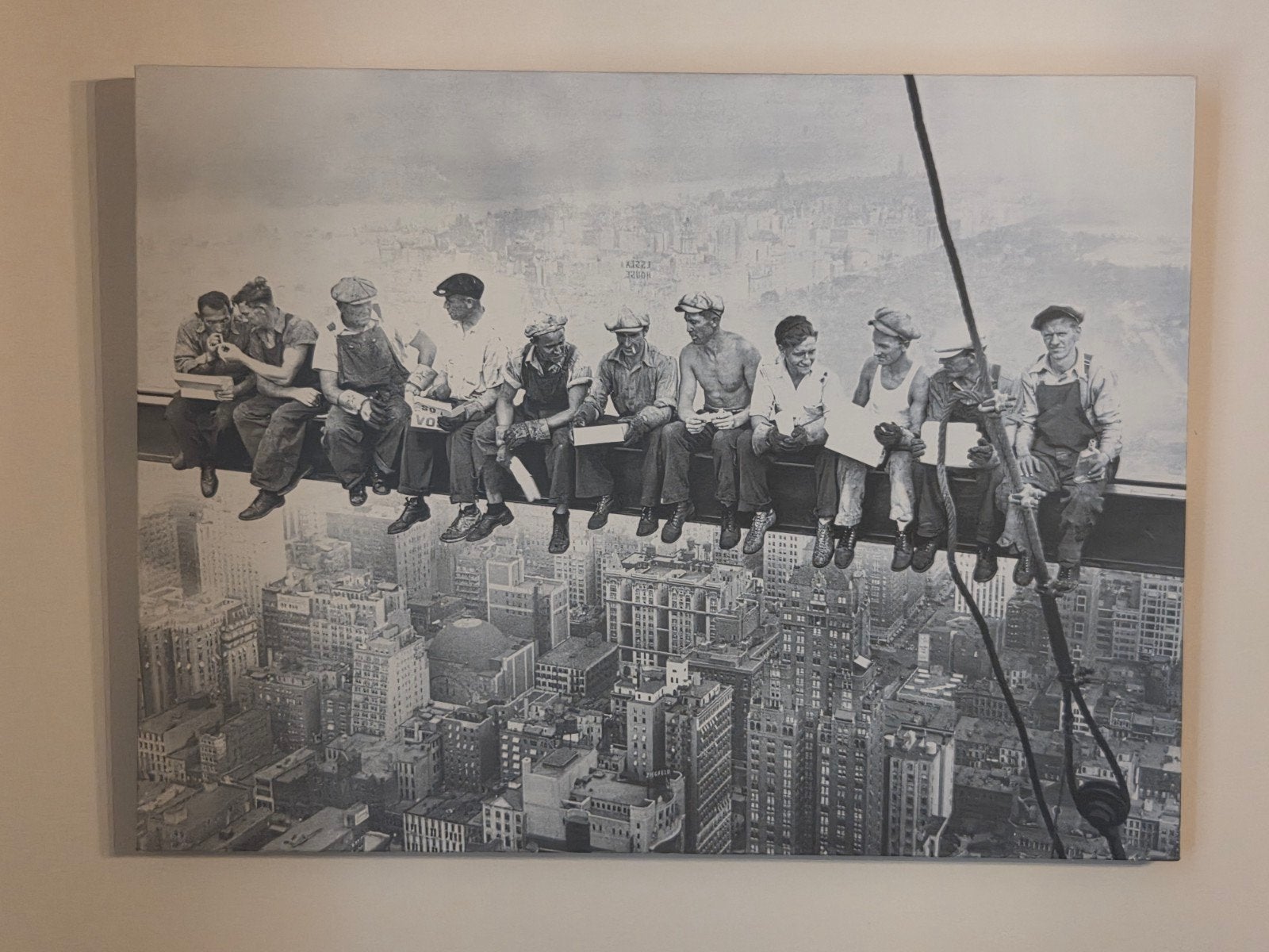 Iconische Poster op Canvas: Lunch atop a Skyscraper, Ophalen, Zo goed als nieuw, Foto of Poster, 75 cm of meer