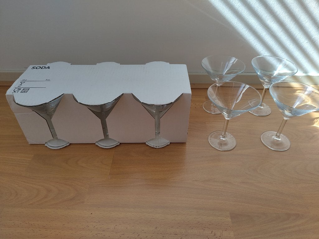10 Cocktailglazen Soda Ikea, Ophalen, Zo goed als nieuw, Overige typen