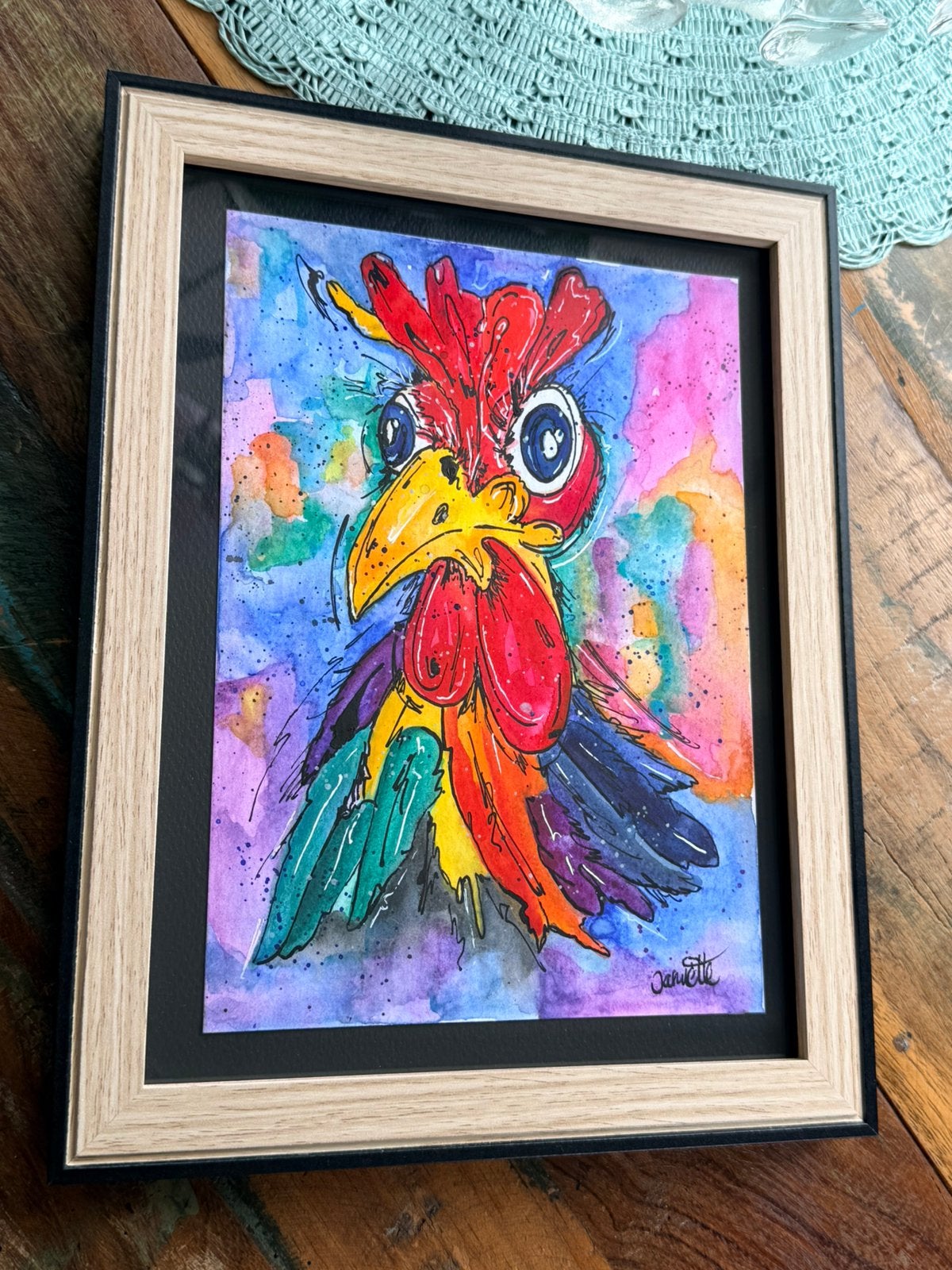 Aquarel Haan, Verzenden