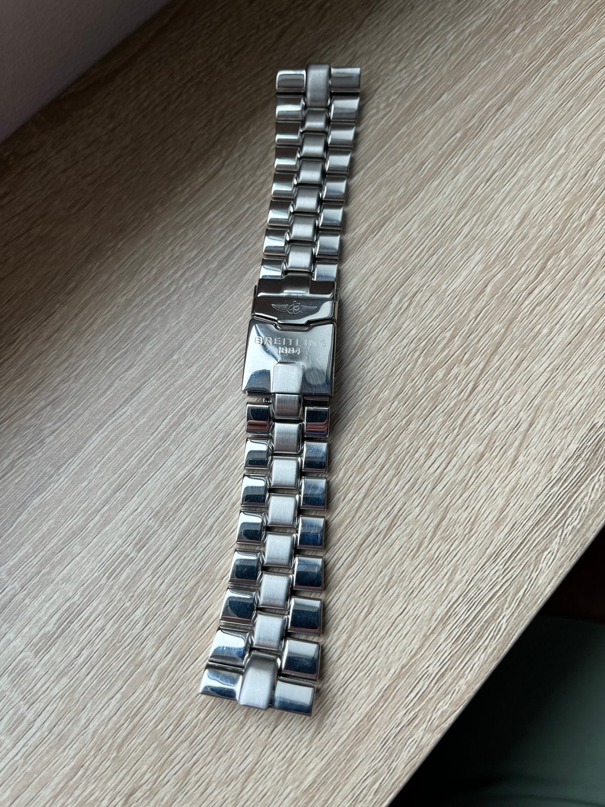 Breitling horlogeband van staal - Zo goed als nieuw, Ophalen of Verzenden, Zo goed als nieuw, Staal, Breitling