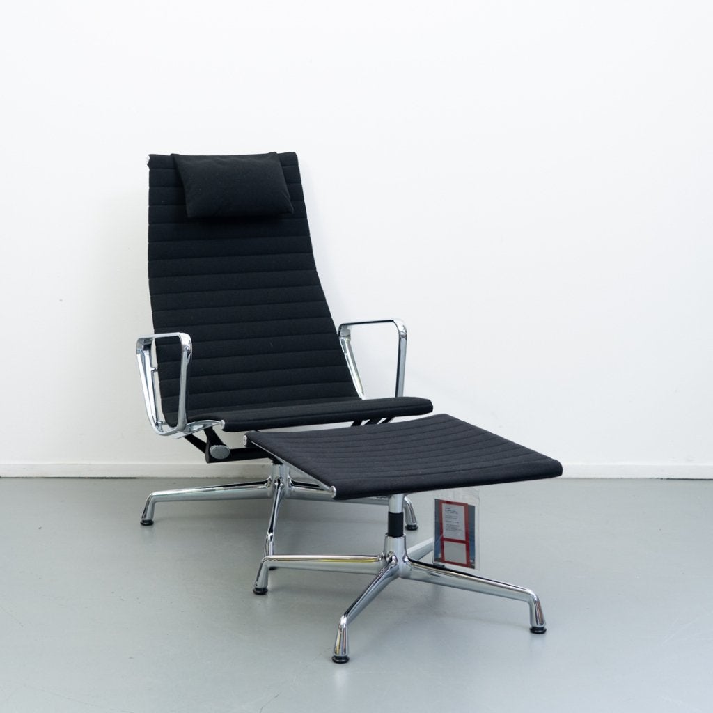 2x Vitra Eames EA 124 + 125 Set Zwart Hopsak - Chroom, Huis en Inrichting, Niet ingevuld, Niet ingevuld, Ophalen of Verzenden