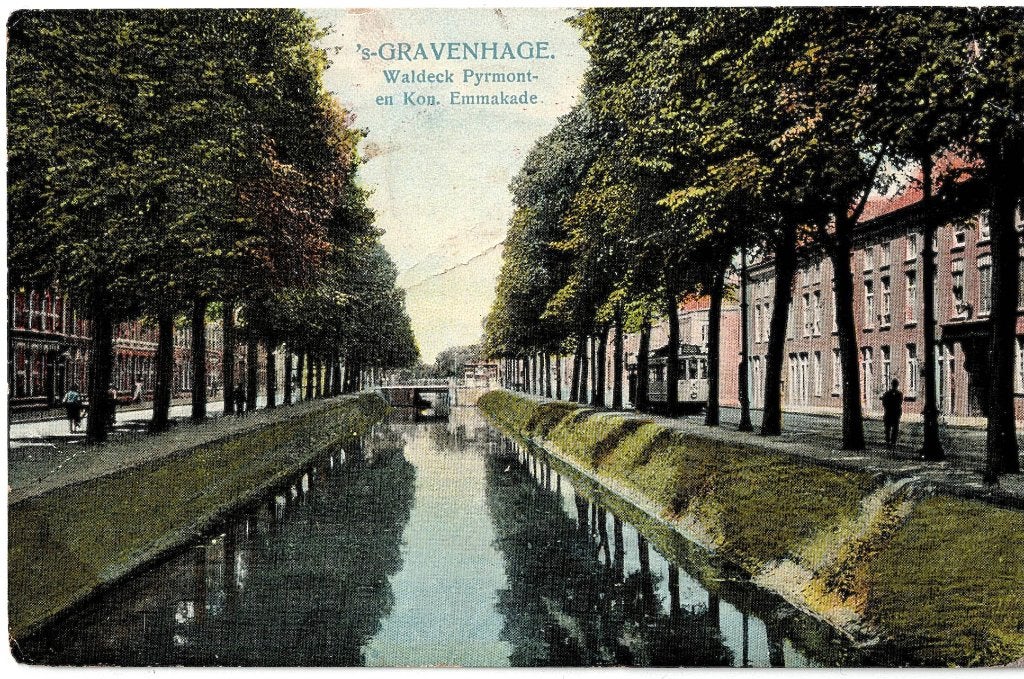 Den Haag 059, Waldeck Pyrmont- en Emmakade, verstuurd 1909, Verzenden, Voor 1920, Gelopen, Zuid-Holland